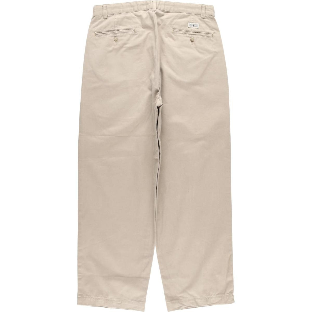 Ralph Lauren Polo Ralph Lauren Andrew Pant Two-pleat Chino Pants Men's Size W32 cotton Beige type Vintage Second Hand