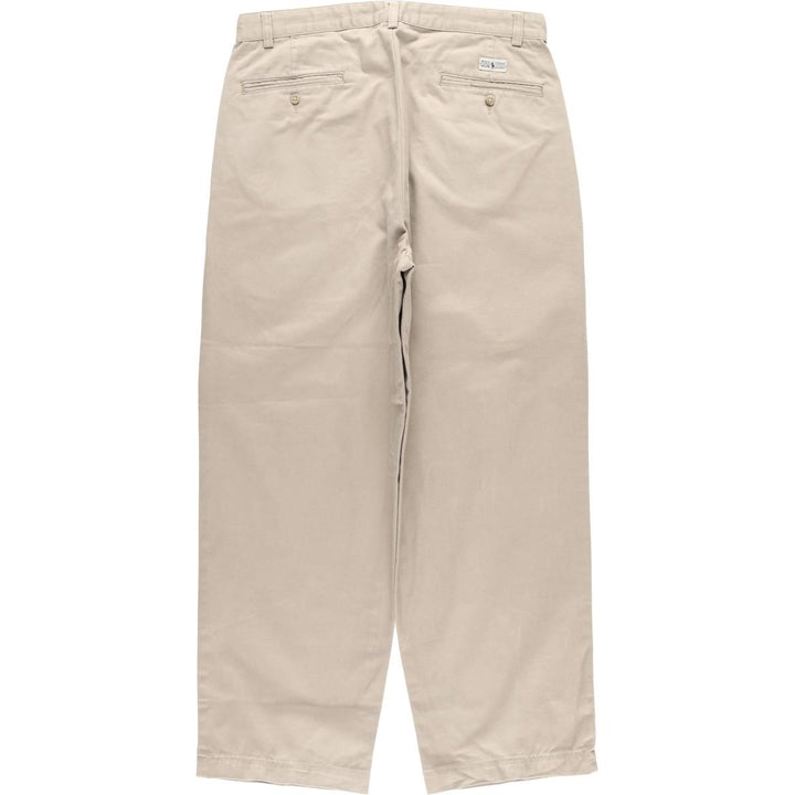 Ralph Lauren Polo Ralph Lauren Andrew Pant Two-pleat Chino Pants Men's Size W32 cotton Beige type Vintage Second Hand