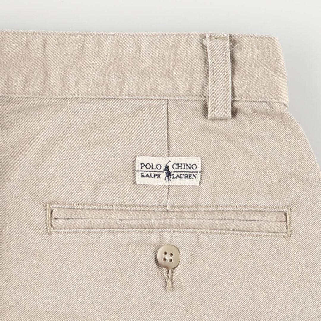 Ralph Lauren Polo Ralph Lauren Andrew Pant Two-pleat Chino Pants Men's Size W32 cotton Beige type Vintage Second Hand