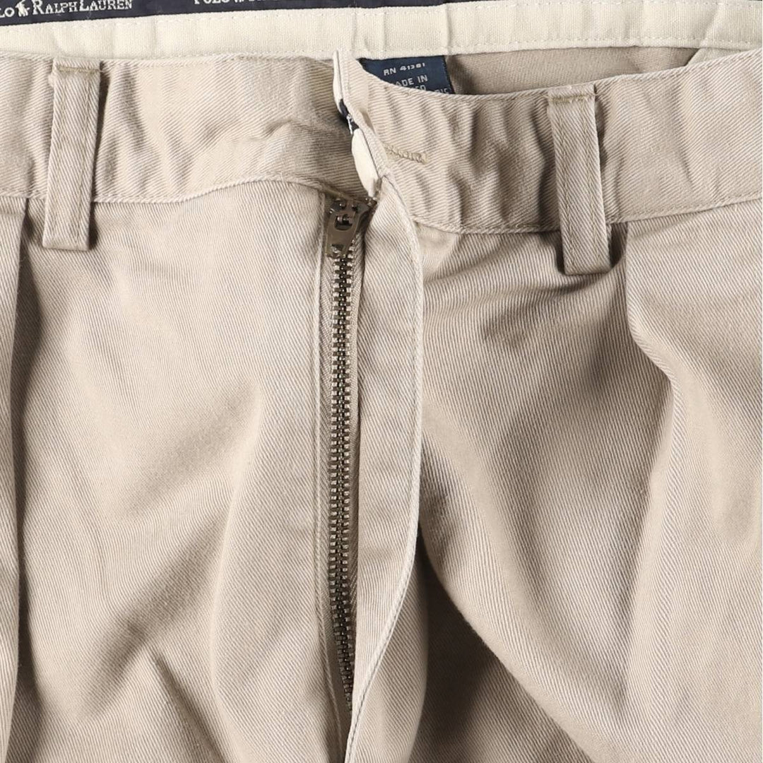 Ralph Lauren Polo Ralph Lauren Andrew Pant Two-pleat Chino Pants Men's Size W32 cotton Beige type Vintage Second Hand