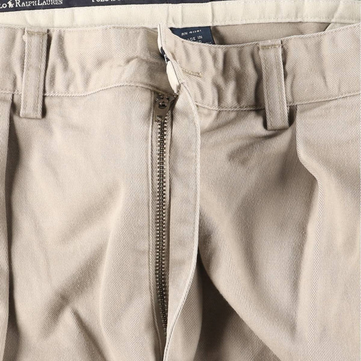 Ralph Lauren Polo Ralph Lauren Andrew Pant Two-pleat Chino Pants Men's Size W32 cotton Beige type Vintage Second Hand
