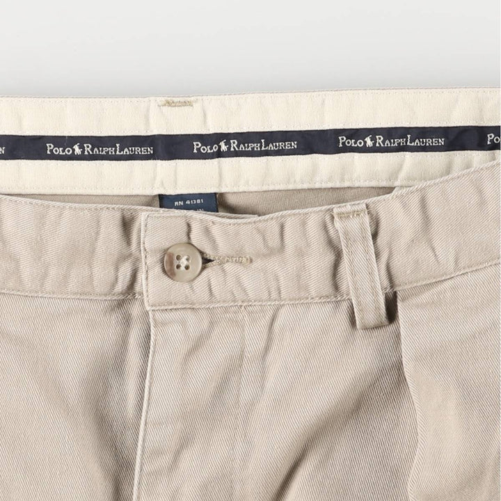 Ralph Lauren Polo Ralph Lauren Andrew Pant Two-pleat Chino Pants Men's Size W32 cotton Beige type Vintage Second Hand