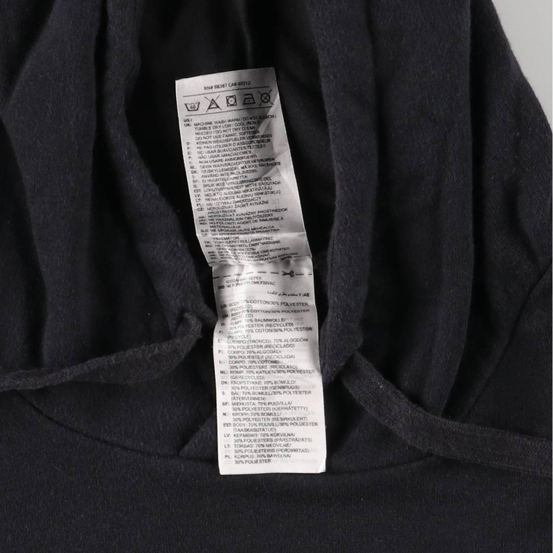 Adidas sweatshirt pullover hoodie, men's XL size cotton black type Vintage Second Hand