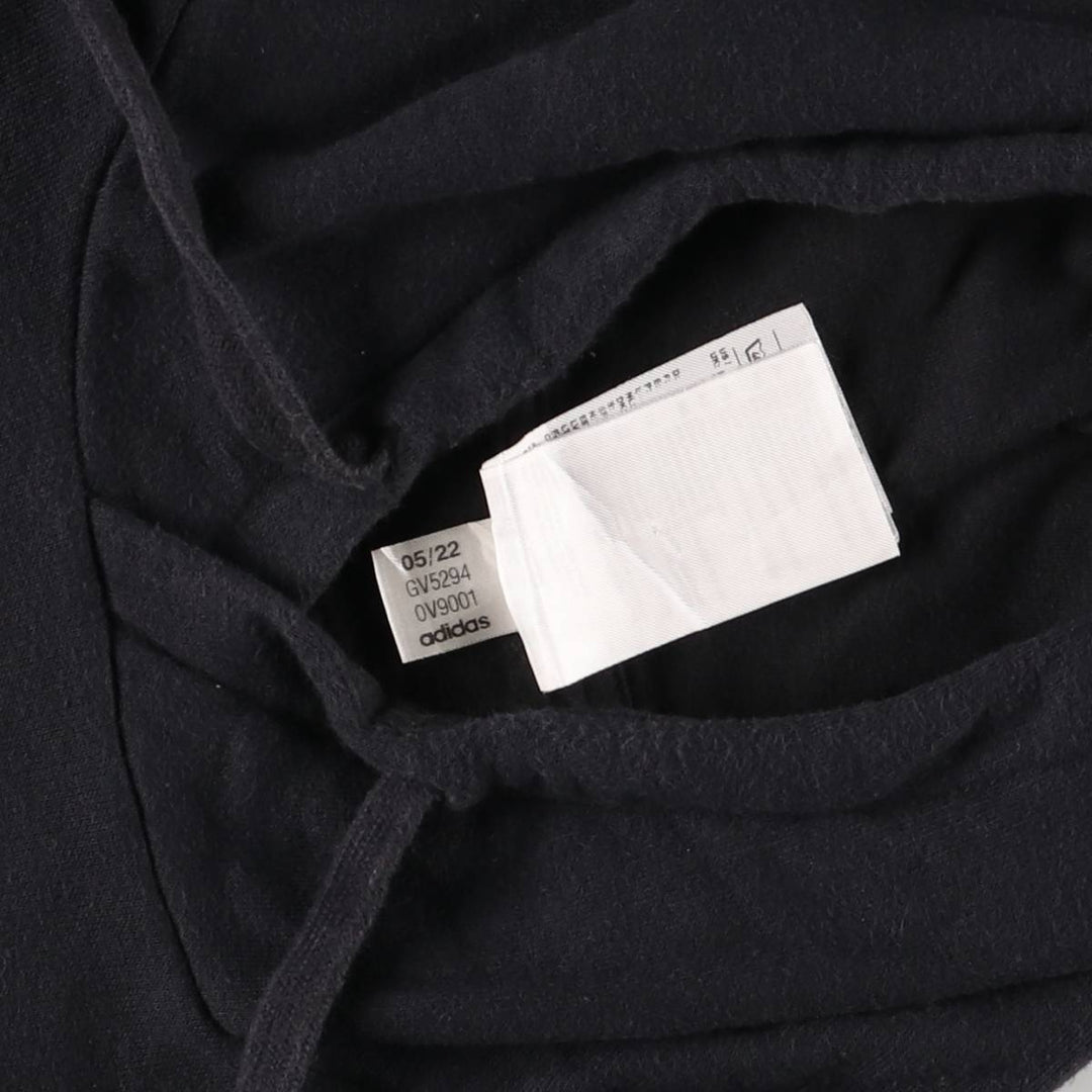 Adidas sweatshirt pullover hoodie, men's XL size cotton black type Vintage Second Hand