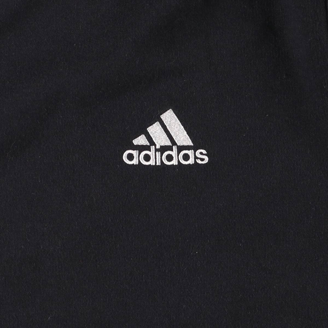Adidas sweatshirt pullover hoodie, men's XL size cotton black type Vintage Second Hand