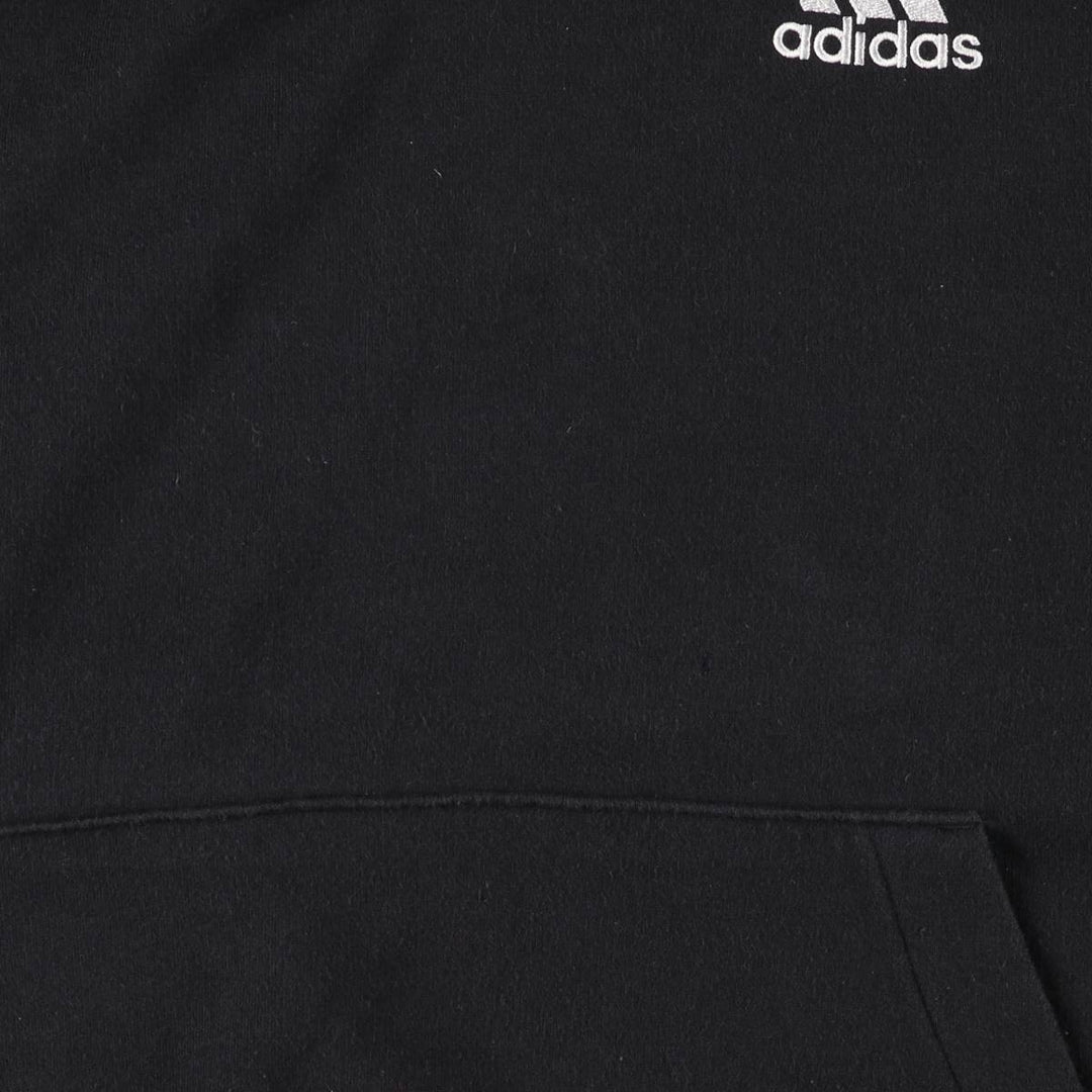 Adidas sweatshirt pullover hoodie, men's XL size cotton black type Vintage Second Hand
