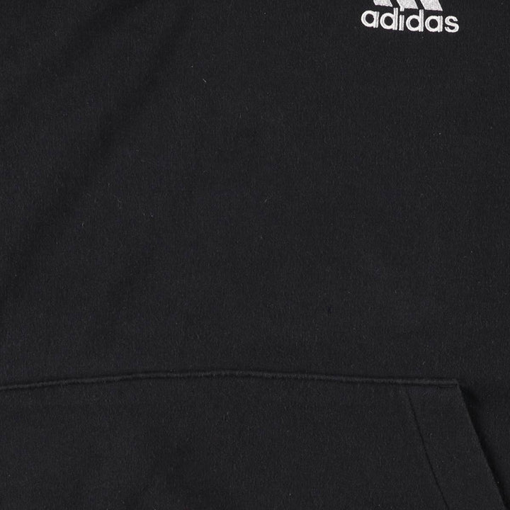 Adidas sweatshirt pullover hoodie, men's XL size cotton black type Vintage Second Hand