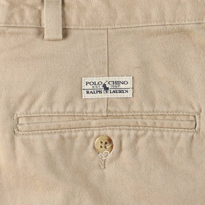 Ralph Lauren POLO Ralph Lauren ANDREW PANT Two-pleat Chino Pants Men's W34 cotton Beige type Vintage Second Hand