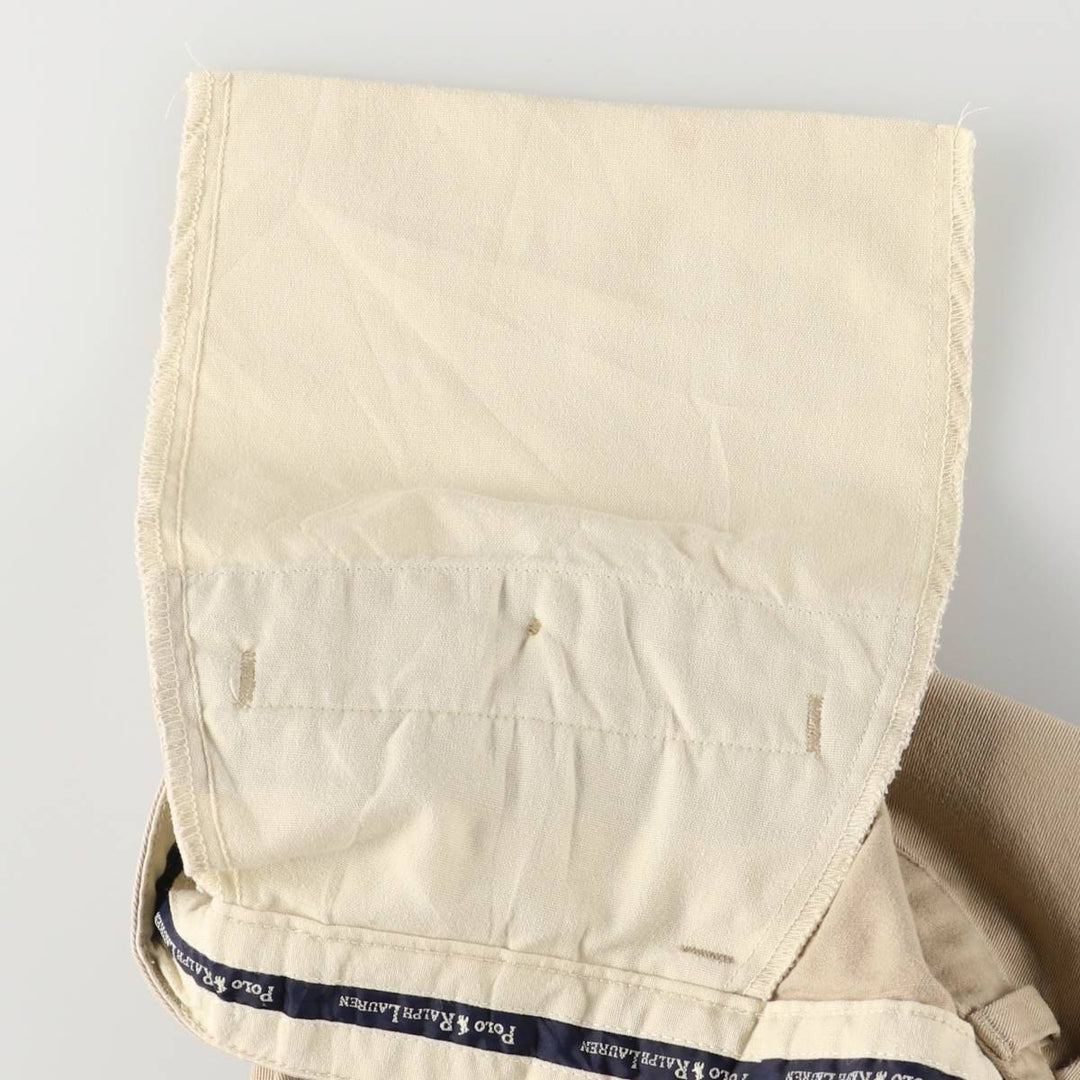Ralph Lauren POLO Ralph Lauren ANDREW PANT Two-pleat Chino Pants Men's W34 cotton Beige type Vintage Second Hand