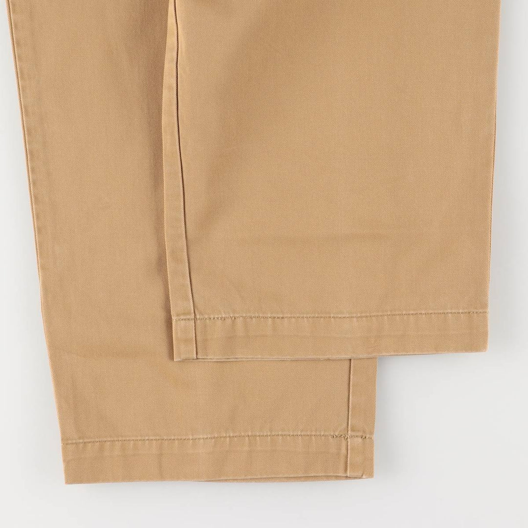 Ralph Lauren POLO by Ralph Lauren ANDREW PANT, two-pleat chino pants, men's, W32 equivalent cotton beige type brown Vintage Second Hand