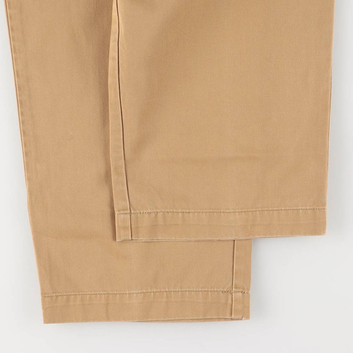 Ralph Lauren POLO by Ralph Lauren ANDREW PANT, two-pleat chino pants, men's, W32 equivalent cotton beige type brown Vintage Second Hand