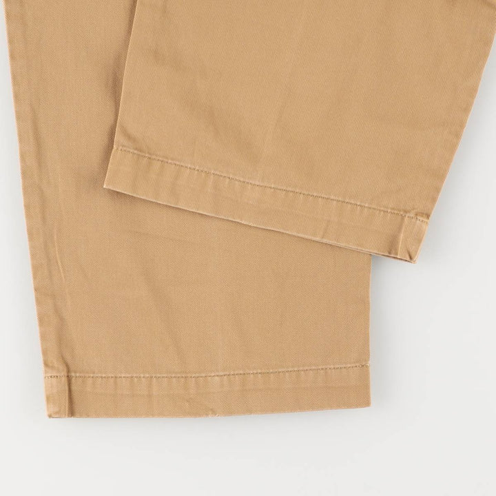Ralph Lauren POLO by Ralph Lauren ANDREW PANT, two-pleat chino pants, men's, W32 equivalent cotton beige type brown Vintage Second Hand