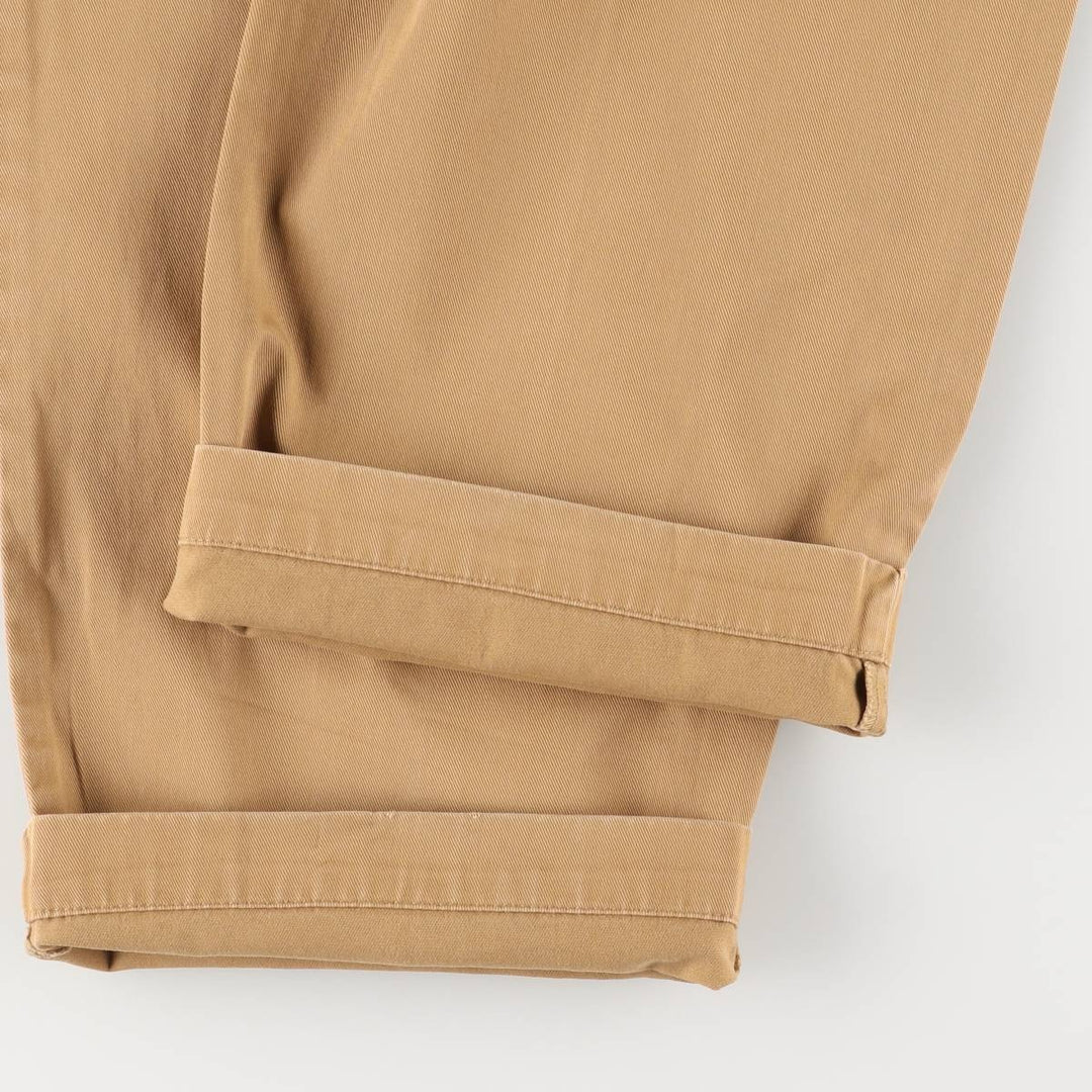Ralph Lauren POLO by Ralph Lauren ANDREW PANT, two-pleat chino pants, men's, W32 equivalent cotton beige type brown Vintage Second Hand