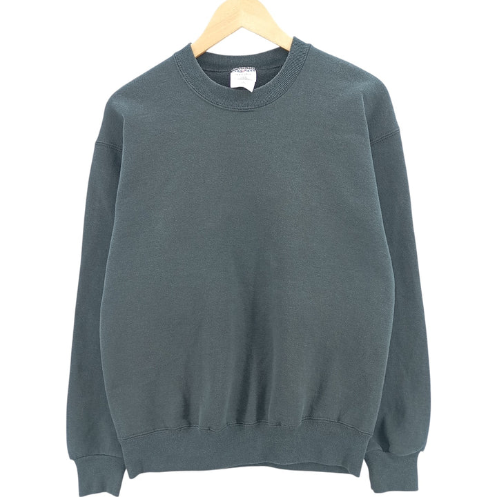 Vintage 90'S Jerzees SPORT plain blank sweatshirt, made in the USA, size M, men's cotton black type Vintage Second Hand