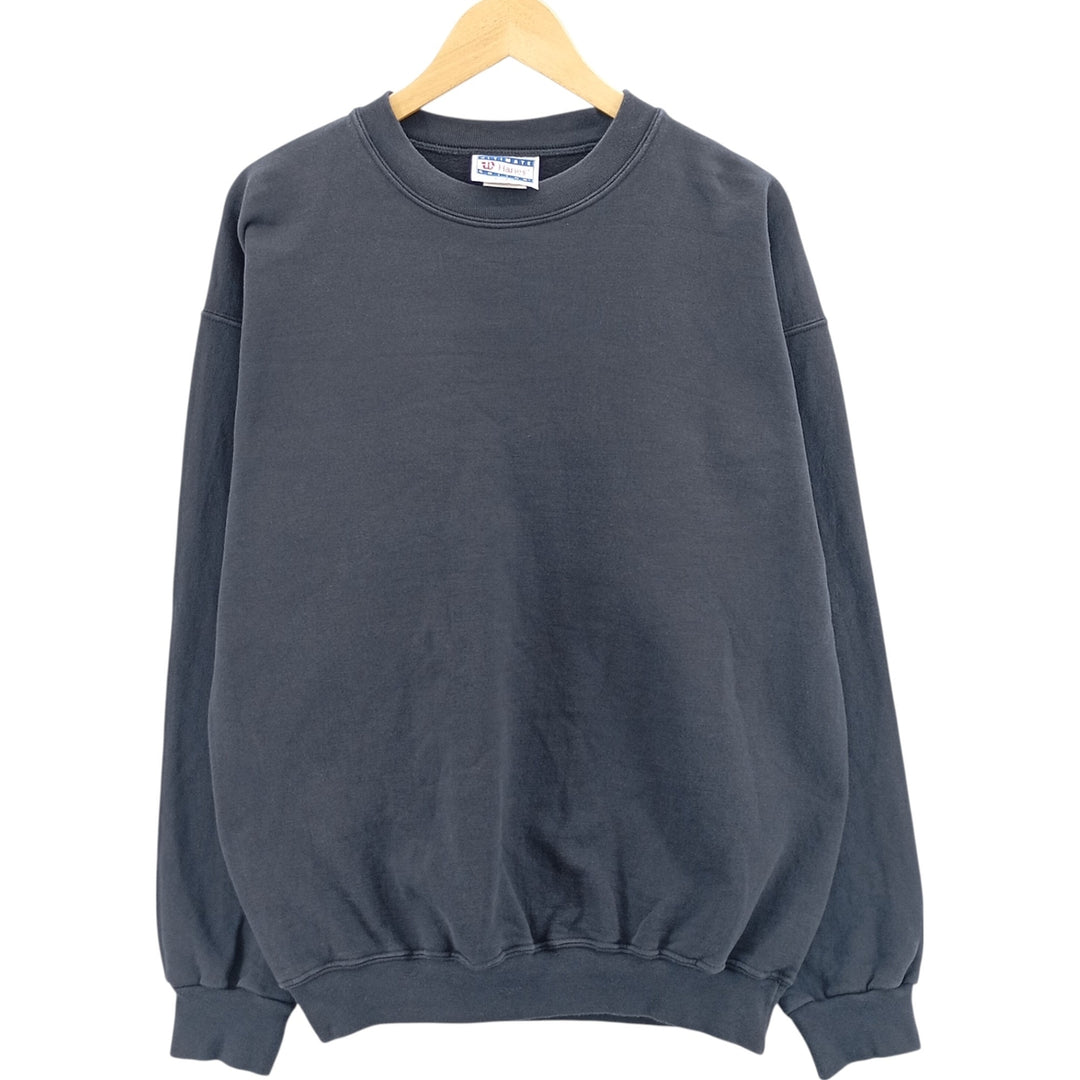 Vintage 90s-00'S Hanes Ultimate Cotton plain blank sweatshirt, men's size M cotton navy blue type Vintage Second Hand
