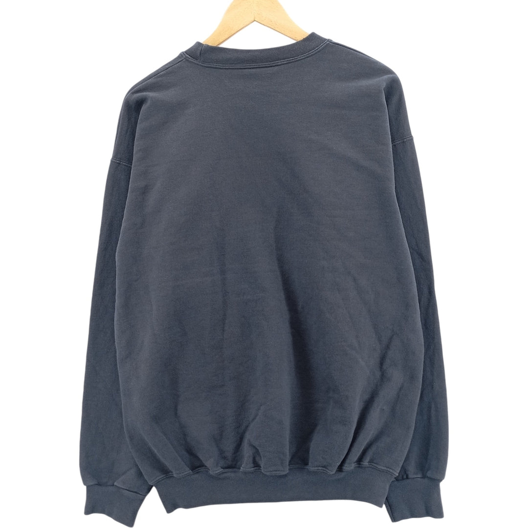 Vintage 90s-00'S Hanes Ultimate Cotton plain blank sweatshirt, men's size M cotton navy blue type Vintage Second Hand