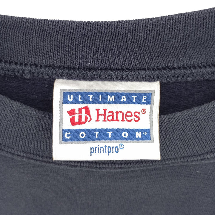 Vintage 90s-00'S Hanes Ultimate Cotton plain blank sweatshirt, men's size M cotton navy blue type Vintage Second Hand