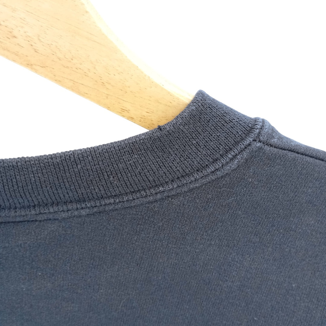Vintage 90s-00'S Hanes Ultimate Cotton plain blank sweatshirt, men's size M cotton navy blue type Vintage Second Hand