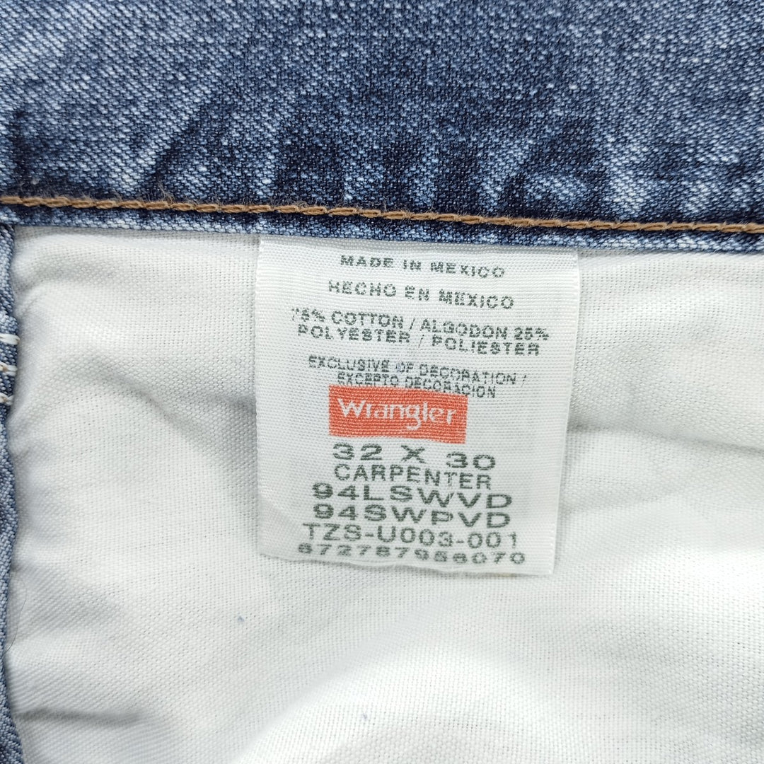 00'S Wrangler CARPENTER denim painter pants for men, equivalent to W32 cotton blue type Vintage Second Hand