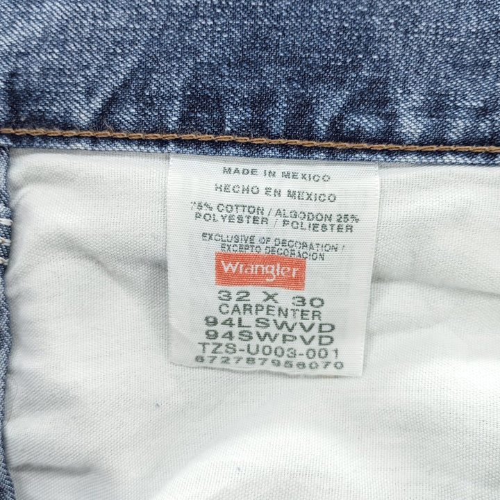 00'S Wrangler CARPENTER denim painter pants for men, equivalent to W32 cotton blue type Vintage Second Hand