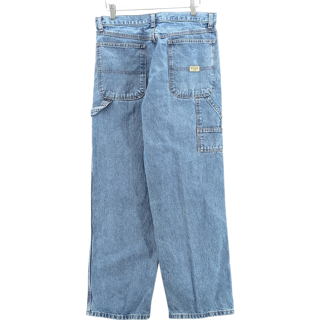 00'S Wrangler CARPENTER denim painter pants for men, equivalent to W32 cotton blue type Vintage Second Hand