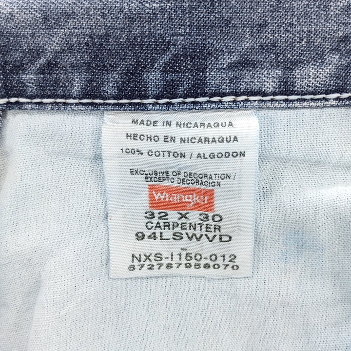 00'S Wrangler CARPENTER denim painter pants for men, equivalent to W32 cotton blue type Vintage Second Hand