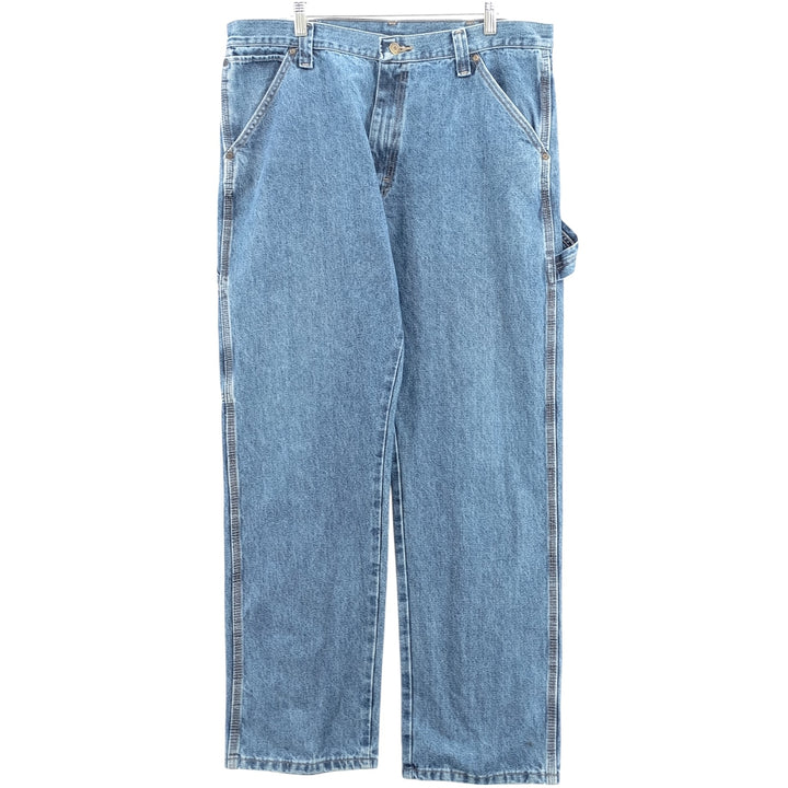 00'S Wrangler CARPENTER denim painter pants for men, equivalent to w37 cotton blue type Vintage Second Hand