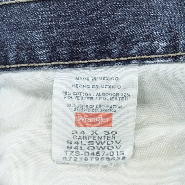 00'S Wrangler CARPENTER denim painter pants for men, equivalent to W34 cotton blue type Vintage Second Hand