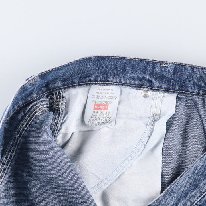 00'S Wrangler CARPENTER denim painter pants for men, equivalent to W34 cotton blue type Vintage Second Hand