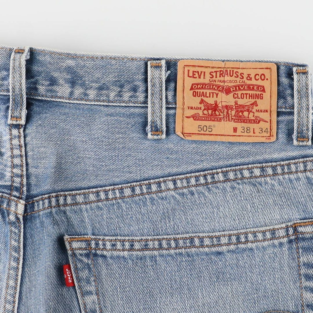 Levi's 505 REGULAR FIT tapered denim pants for men, size w36 cotton blue type Vintage Second Hand