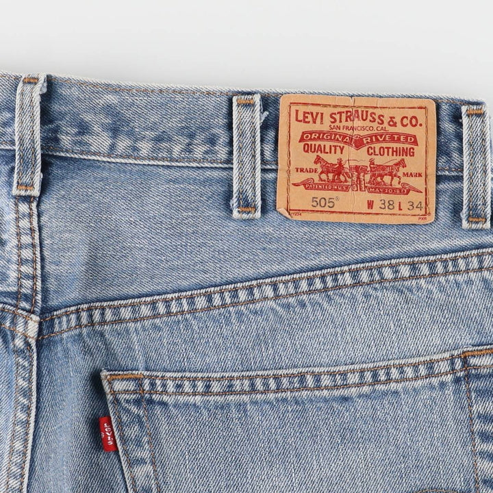 Levi's 505 REGULAR FIT tapered denim pants for men, size w36 cotton blue type Vintage Second Hand