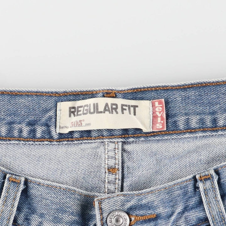 Levi's 505 REGULAR FIT tapered denim pants for men, size w36 cotton blue type Vintage Second Hand