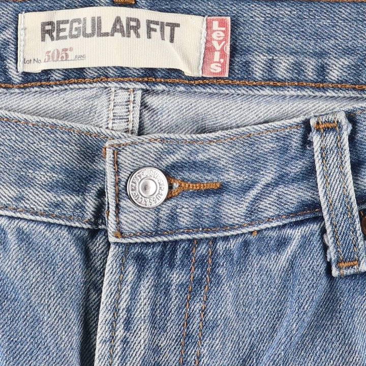 Levi's 505 REGULAR FIT tapered denim pants for men, size w36 cotton blue type Vintage Second Hand