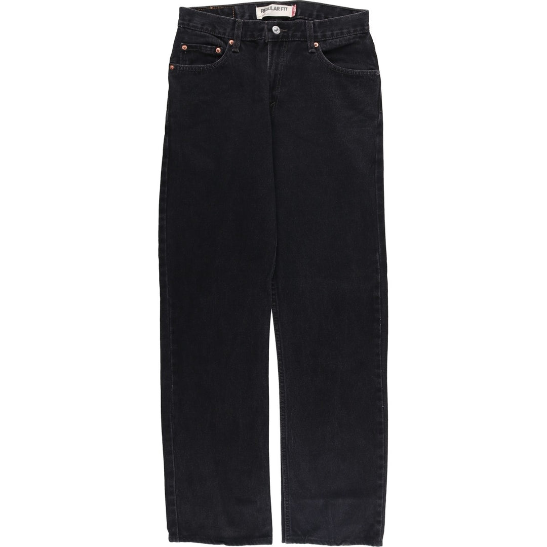 00'S Levi's 505 REGULAR FIT tapered denim pants for men, size w30 cotton black type Vintage Second Hand