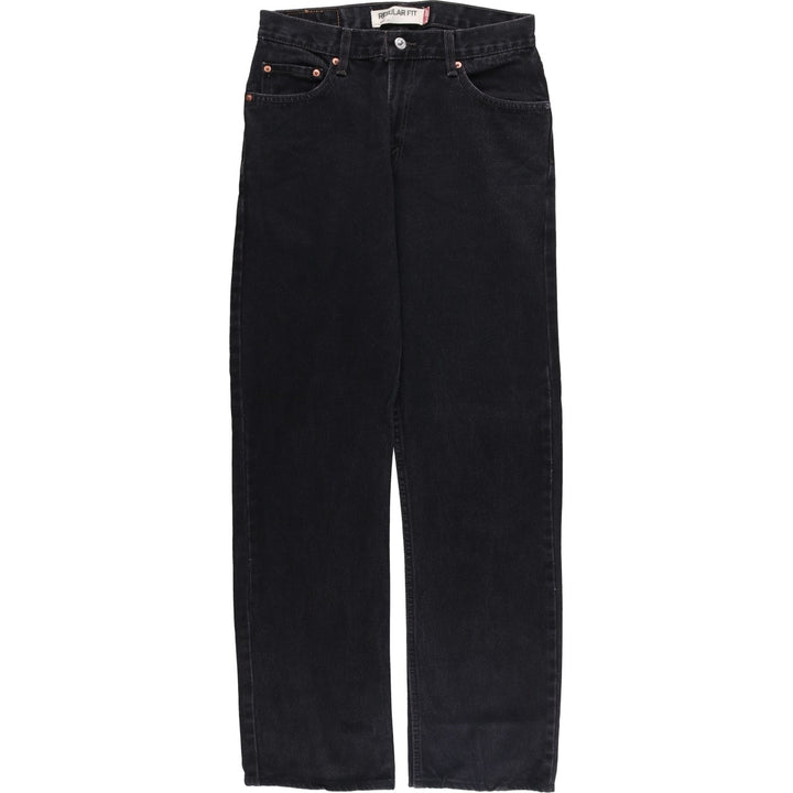 00'S Levi's 505 REGULAR FIT tapered denim pants for men, size w30 cotton black type Vintage Second Hand