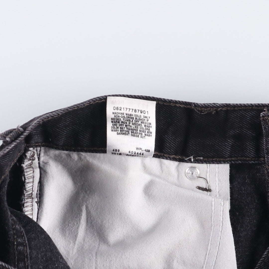 00'S Levi's 505 REGULAR FIT tapered denim pants for men, size w30 cotton black type Vintage Second Hand