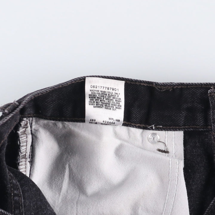 00'S Levi's 505 REGULAR FIT tapered denim pants for men, size w30 cotton black type Vintage Second Hand