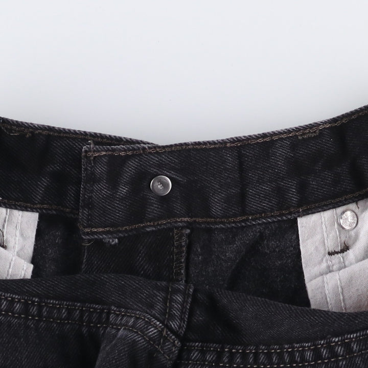 00'S Levi's 505 REGULAR FIT tapered denim pants for men, size w30 cotton black type Vintage Second Hand