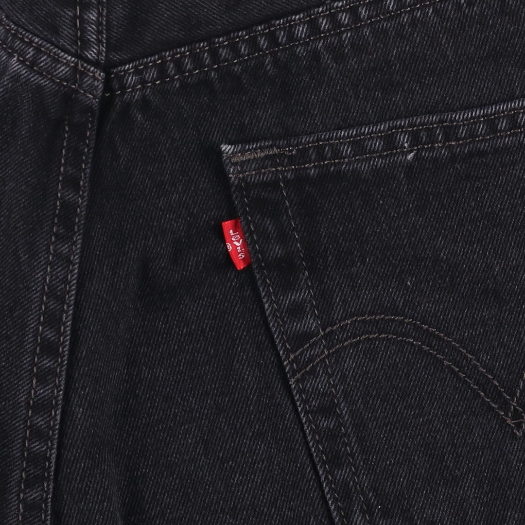 00'S Levi's 505 REGULAR FIT tapered denim pants for men, size w30 cotton black type Vintage Second Hand