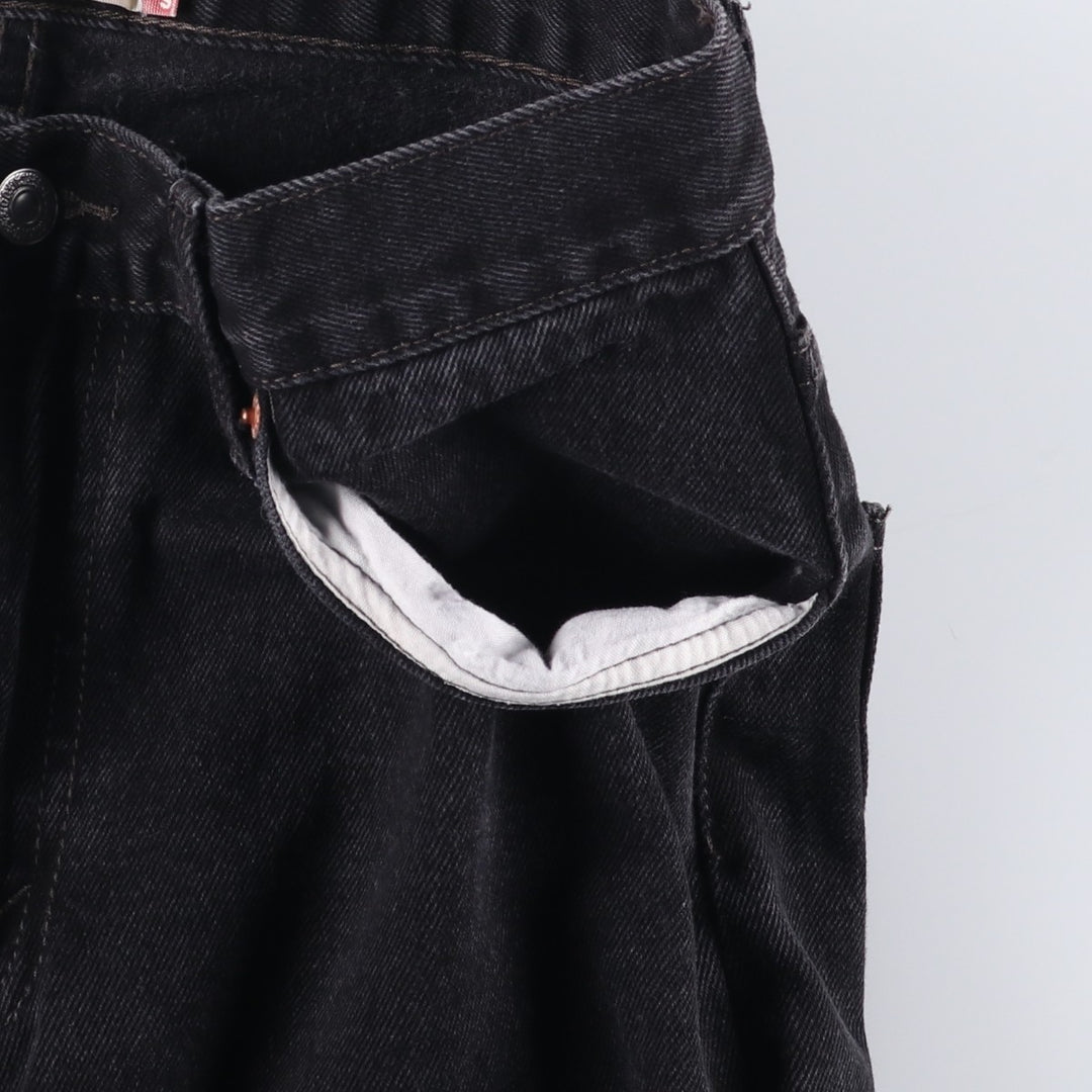 00'S Levi's 505 REGULAR FIT tapered denim pants for men, size w30 cotton black type Vintage Second Hand