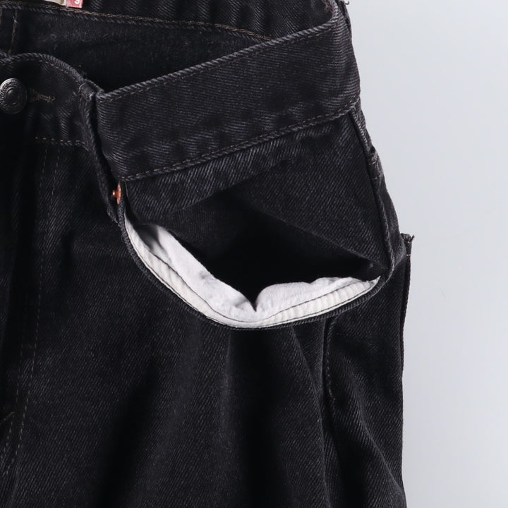 00'S Levi's 505 REGULAR FIT tapered denim pants for men, size w30 cotton black type Vintage Second Hand