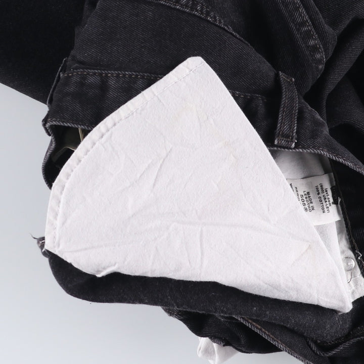 00'S Levi's 505 REGULAR FIT tapered denim pants for men, size w30 cotton black type Vintage Second Hand