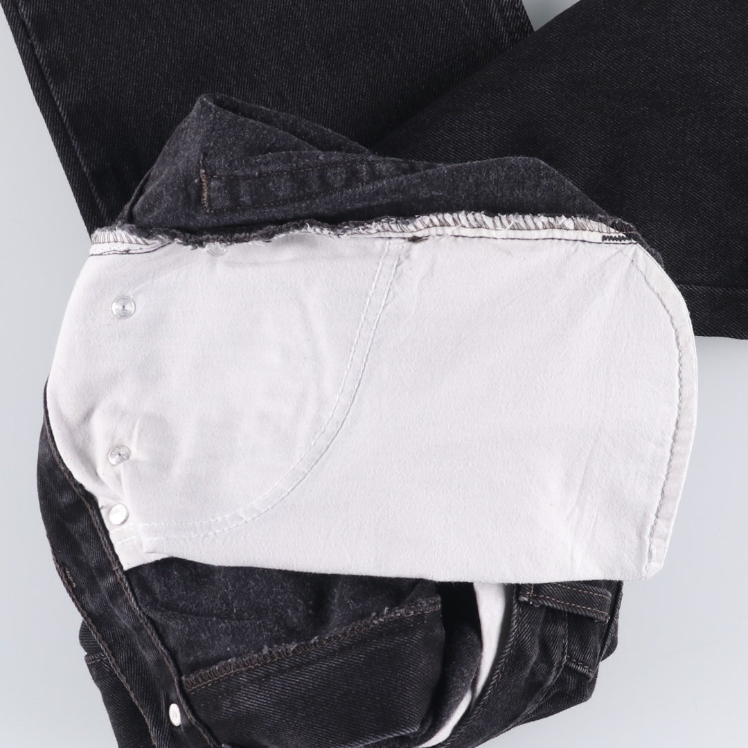 00'S Levi's 505 REGULAR FIT tapered denim pants for men, size w30 cotton black type Vintage Second Hand
