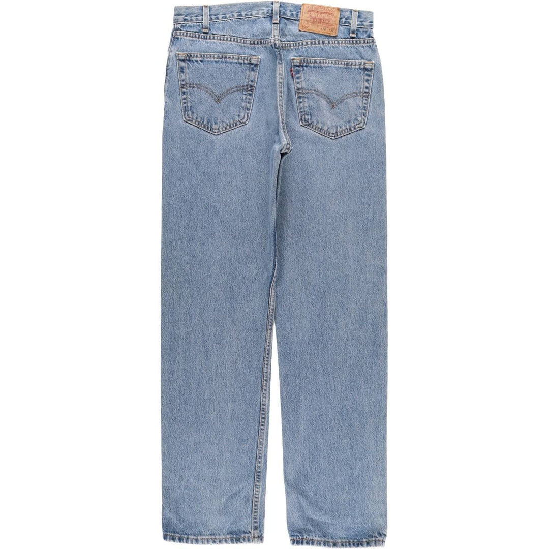 00'S Levi's 505 REGULAR FIT STRAIGHT LEG tapered denim pants made in USA, men's size w32 cotton blue type Vintage Second Hand