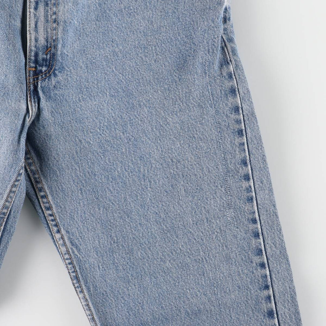 00'S Levi's 505 REGULAR FIT STRAIGHT LEG tapered denim pants made in USA, men's size w32 cotton blue type Vintage Second Hand