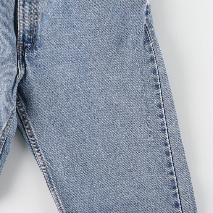 00'S Levi's 505 REGULAR FIT STRAIGHT LEG tapered denim pants made in USA, men's size w32 cotton blue type Vintage Second Hand