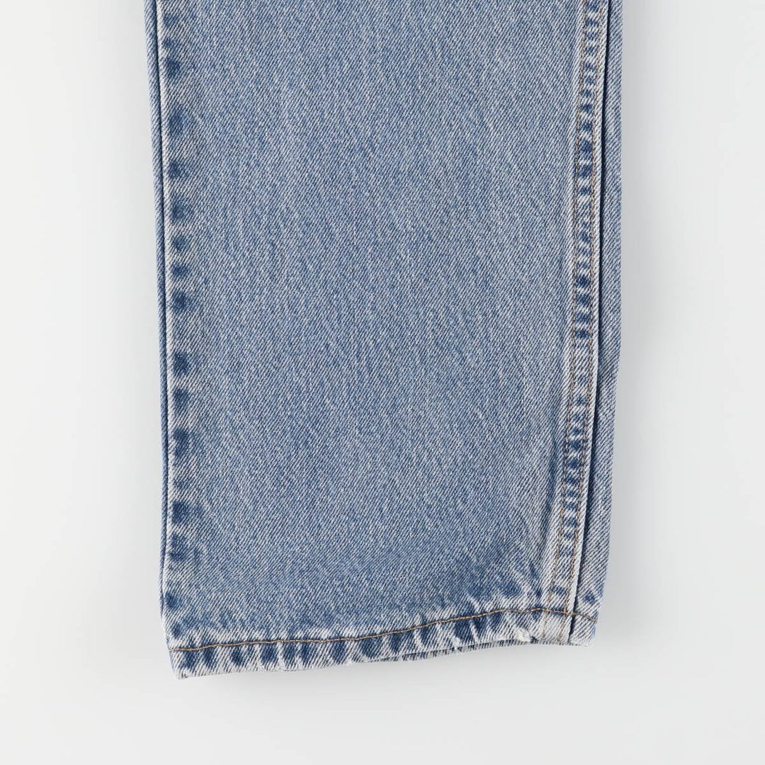 00'S Levi's 505 REGULAR FIT STRAIGHT LEG tapered denim pants made in USA, men's size w32 cotton blue type Vintage Second Hand