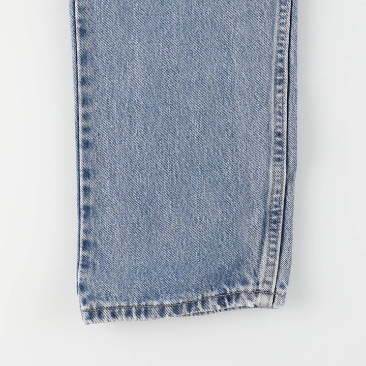 00'S Levi's 505 REGULAR FIT STRAIGHT LEG tapered denim pants made in USA, men's size w32 cotton blue type Vintage Second Hand