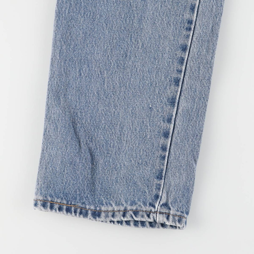 00'S Levi's 505 REGULAR FIT STRAIGHT LEG tapered denim pants made in USA, men's size w32 cotton blue type Vintage Second Hand