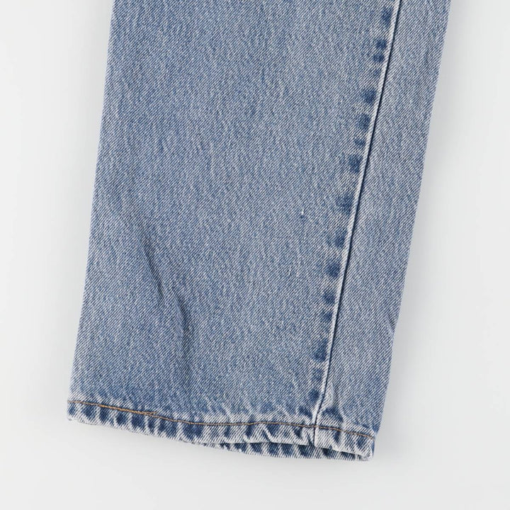 00'S Levi's 505 REGULAR FIT STRAIGHT LEG tapered denim pants made in USA, men's size w32 cotton blue type Vintage Second Hand